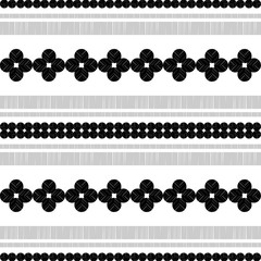 Ethnic boho seamless pattern. Lace. Embroidery on fabric. Patchwork texture. Weaving. Traditional ornament. Tribal pattern. Folk motif. Can be used for wallpaper, textile, wrapping, web.  © lazininamarina