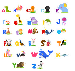 alphabet and animals
