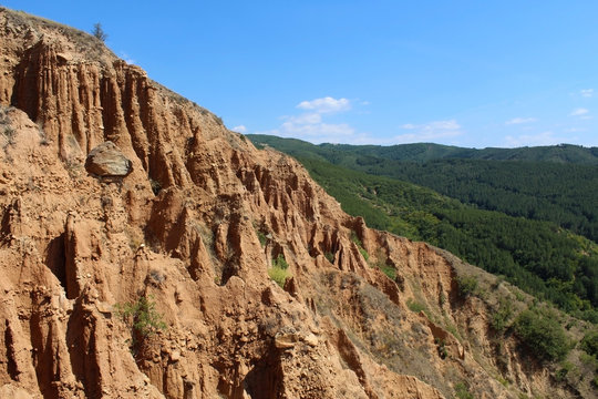 Earth's pyramids natural formation near Stob (Bulgaria)
