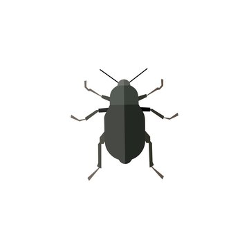 Insect icon in flat style isolated on white background. Vector illustration