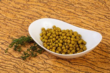 Marinated green peas