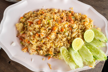 rice with meat and vegetables