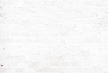White brick wall background abstract concrete floor or Old cement grunge background with white empty.