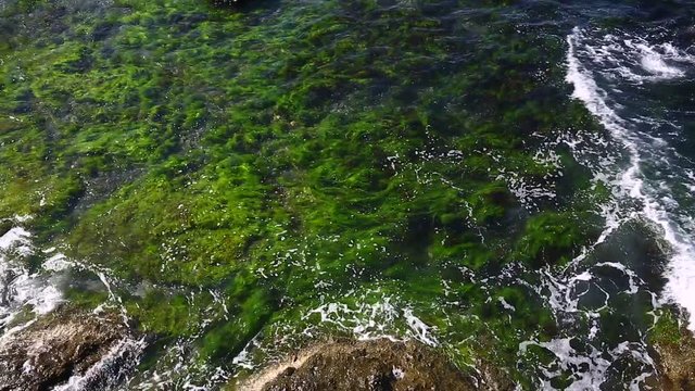 water flowing over rocks