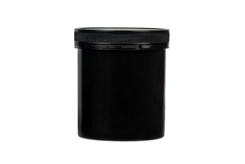 Black plastic jar
