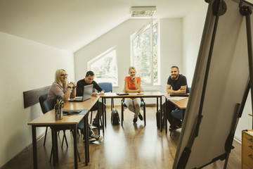 Fototapeta premium Group of students in class