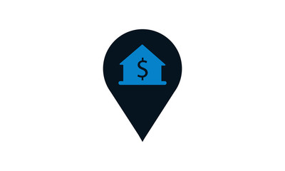 Bank location icon vector image