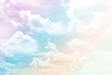 Obraz na płótnie Canvas Abstract clouds and sky with beautiful pastel colors and dreamy soft sky background