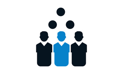 Business team icon for teamwork and collaboration