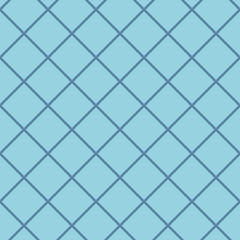 Diagonal checkered pattern of fine lines. Seamless vector illustration. Abstract geometric monochrome texture