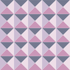 Ornamented pattern of colored triangles, seamless abstract vector background with square pyramids