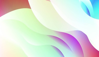 Abstract Wavy Background. For Futuristic Ad, Booklets. Vector Illustration with Color Gradient.