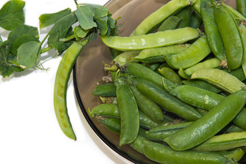green peas isolated on a white background. healthy nutrition. fresh vegetables