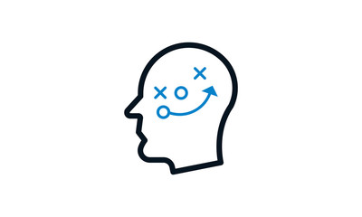 Strategic thinking icon for business and decision-making