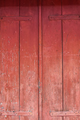 Fototapeta premium Holz Tisch Balken Vintage rot