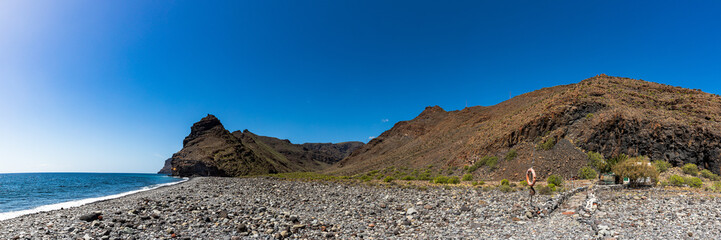 Obraz premium La Gomera - Wanderung von El Cabrito nach San Sebastian - Hike from El Cabrito to San Sebastian