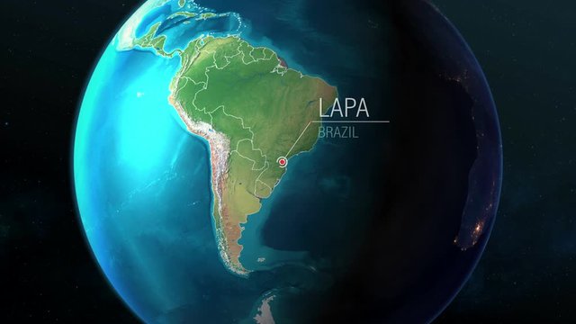 Brazil - Lapa - Zooming from space to earth