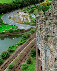 curves on road and rails