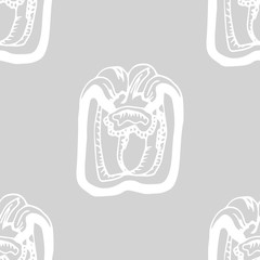 seamless pattern with vegetables paprika