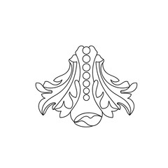 Black vintage baroque ornament, corner. Retro pattern antique style acanthus.Black vintage baroque ornament, corner. Retro pattern antique style acanthus.