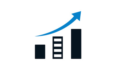 Business growth icon. Business growth icon vector flat style on white background.