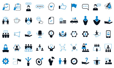 Set vector  icons in flat design office and business with elements for mobile concepts and web apps. Collection modern infographic logo and pictogram.