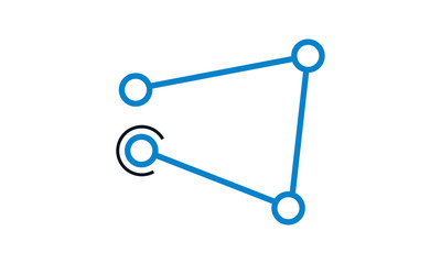 Connectivity icon for digital communication and network