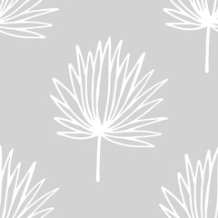 seamless floral pattern tropical palm leaves