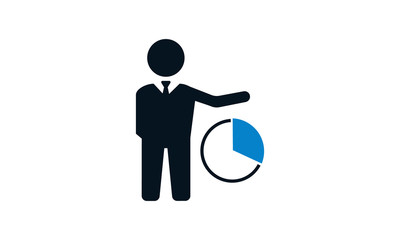 Graphical report icon for accounting and business analytics-related websites