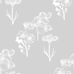 seamless floral pattern with wild flower