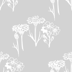 seamless floral pattern with wild flower