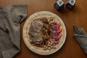 lasagna with meat and cheese