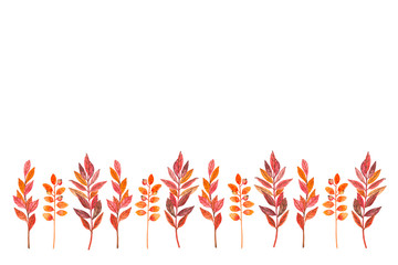 Autumn Background In Watercolor