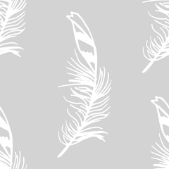 feather seamless pattern hand drawn sketch