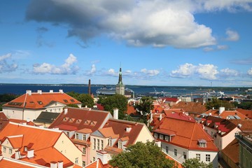 Fototapeta na wymiar Panoramic view of Tallinn, Estonia