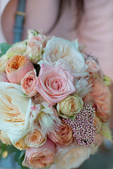 the most beautiful flowers, magnificent bouquets of flowers on the leg in the interior of the restaurant for a festive floristry store or wedding salon for the bride or groom, a bridal bouquet, butane