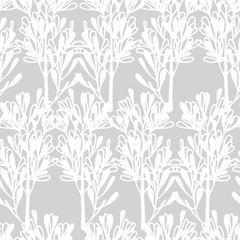 wild flowers seamless floral pattern hand drawn sketch