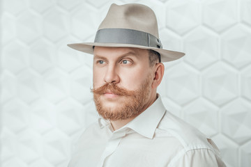 pensive intelligent gentleman