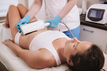woman receives a spa treatment