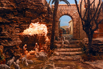 Christmas Nativity Scene old Palestine setting
