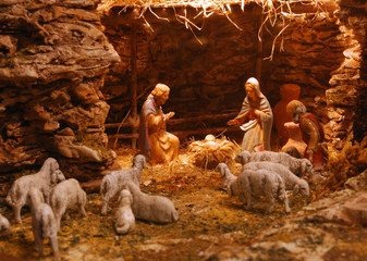 Christmas Nativity Scene old Palestine setting
