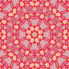 Abstract square mandala background geometric seamless pattern ornament