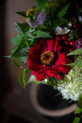 the most beautiful flowers, magnificent bouquets of flowers on the leg in the interior of the restaurant for a festive floristry store or wedding salon for the bride or groom, a bridal bouquet, butane