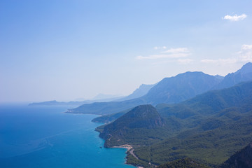 Fototapeta premium mountains in Turkey Antalya funicular cableway ropeway