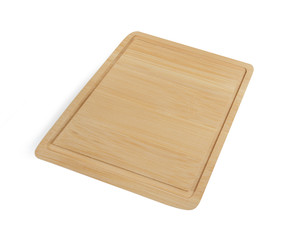 wood plate on white background.