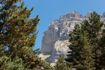 Scenic view of the Devoluy mountains on a warm summer's day