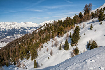 Picturesque winter mountain landscape