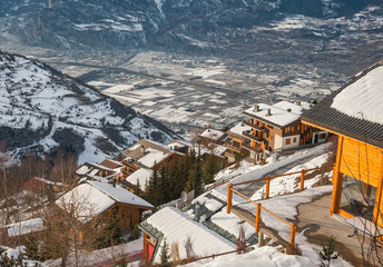 Veysonnaz on the mountainside