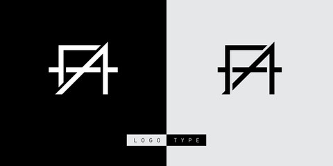 A and F initial logo. AF initial monogram logotype. FA - Vector design element or icon. - obrazy, fototapety, plakaty