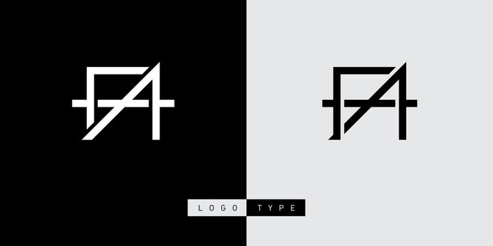 A and F initial logo. AF initial monogram logotype. FA - Vector design element or icon.